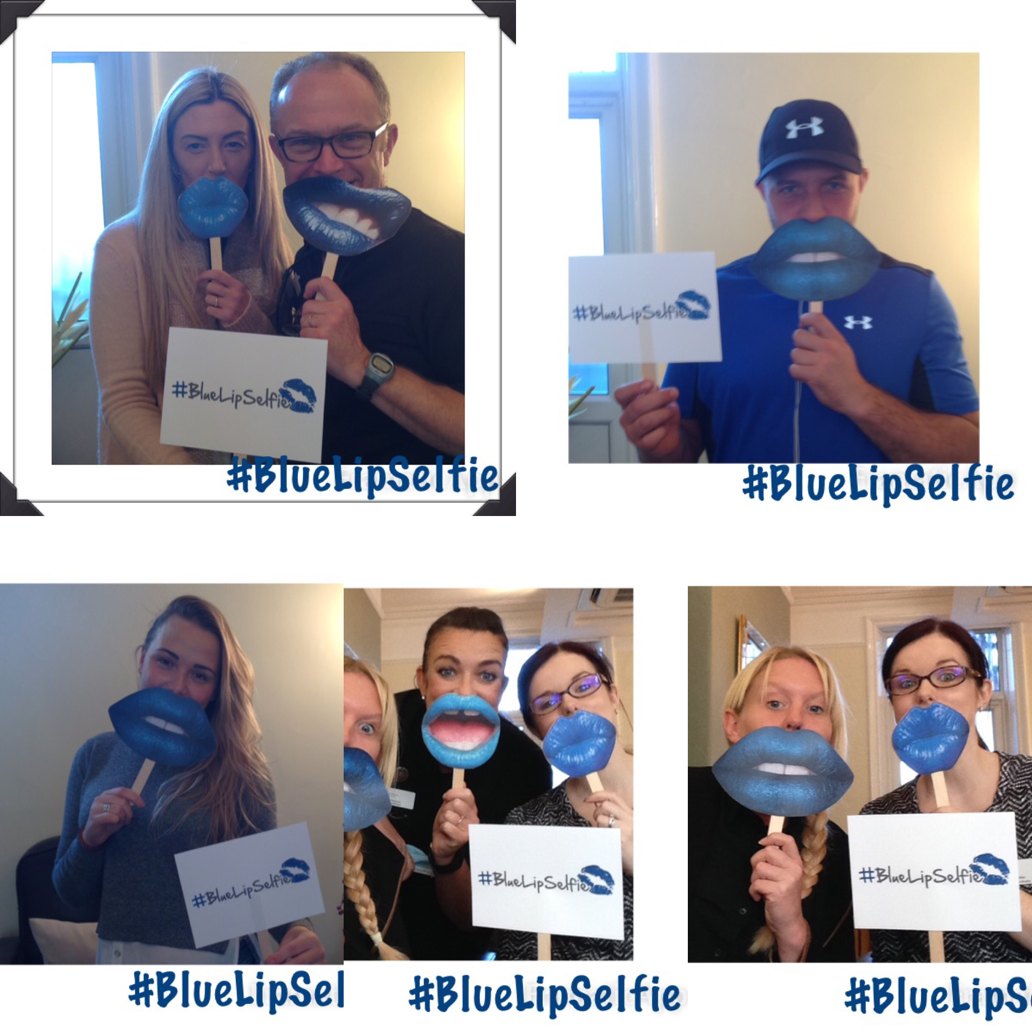 3rd Nov 2016 Blue Lip Selfie at York Place dental, Carlisle, to promote Mouth Cancer Awareness month!